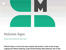 Tablet Screenshot of mcginnissigns.com